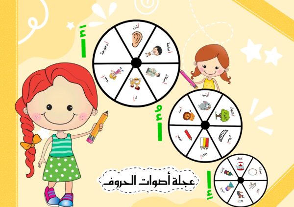 ملف عجلة أصوات الحروف بالفتحة والضمة والكسرة
