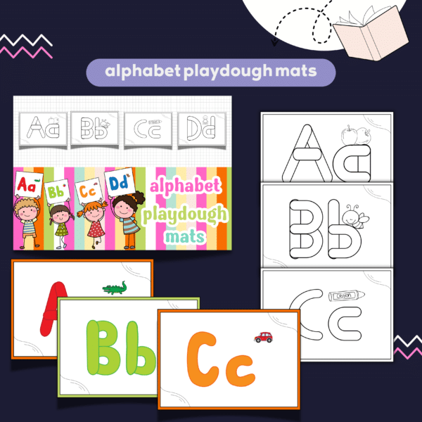Alphabets playdough mats